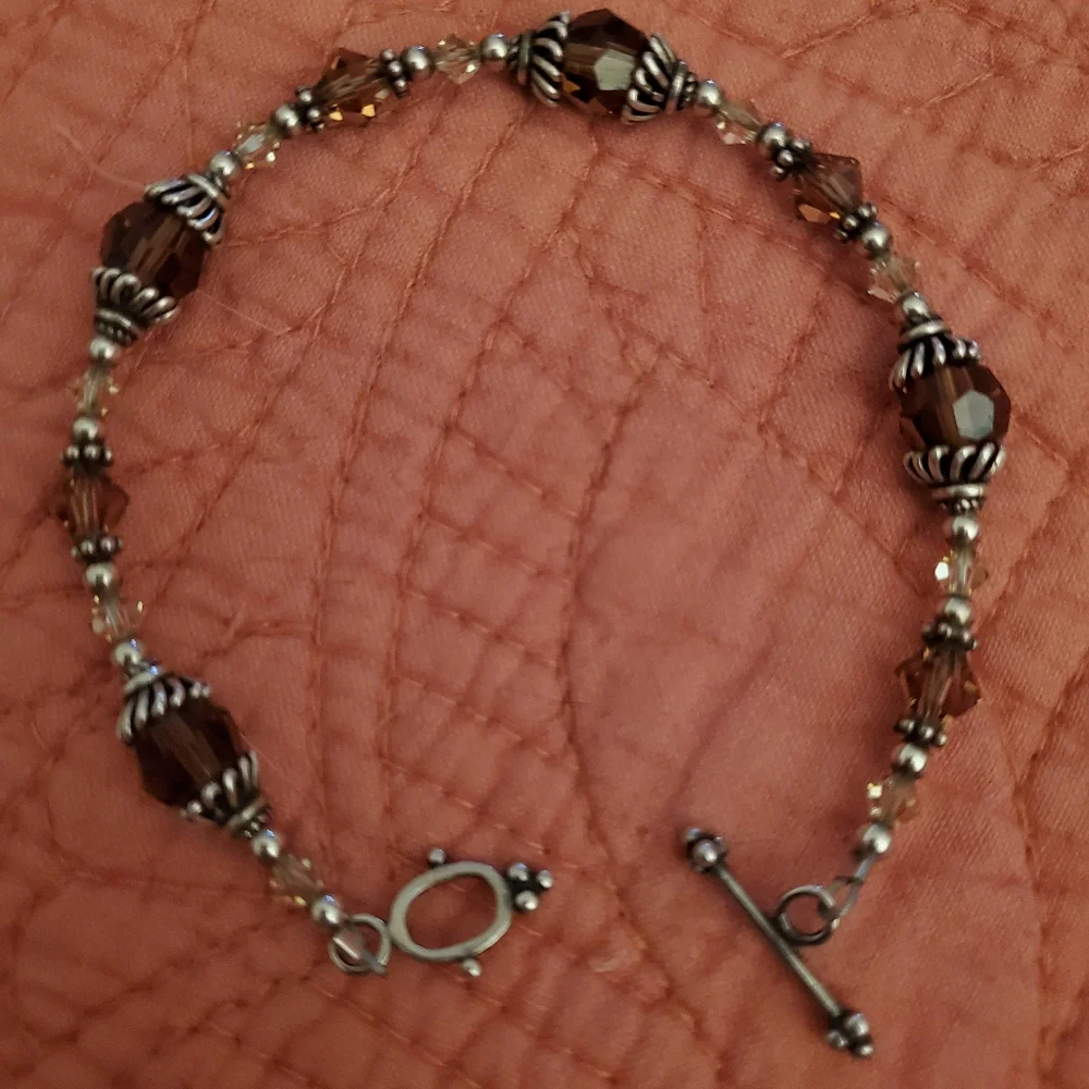 Beaded sterling silver bracelet